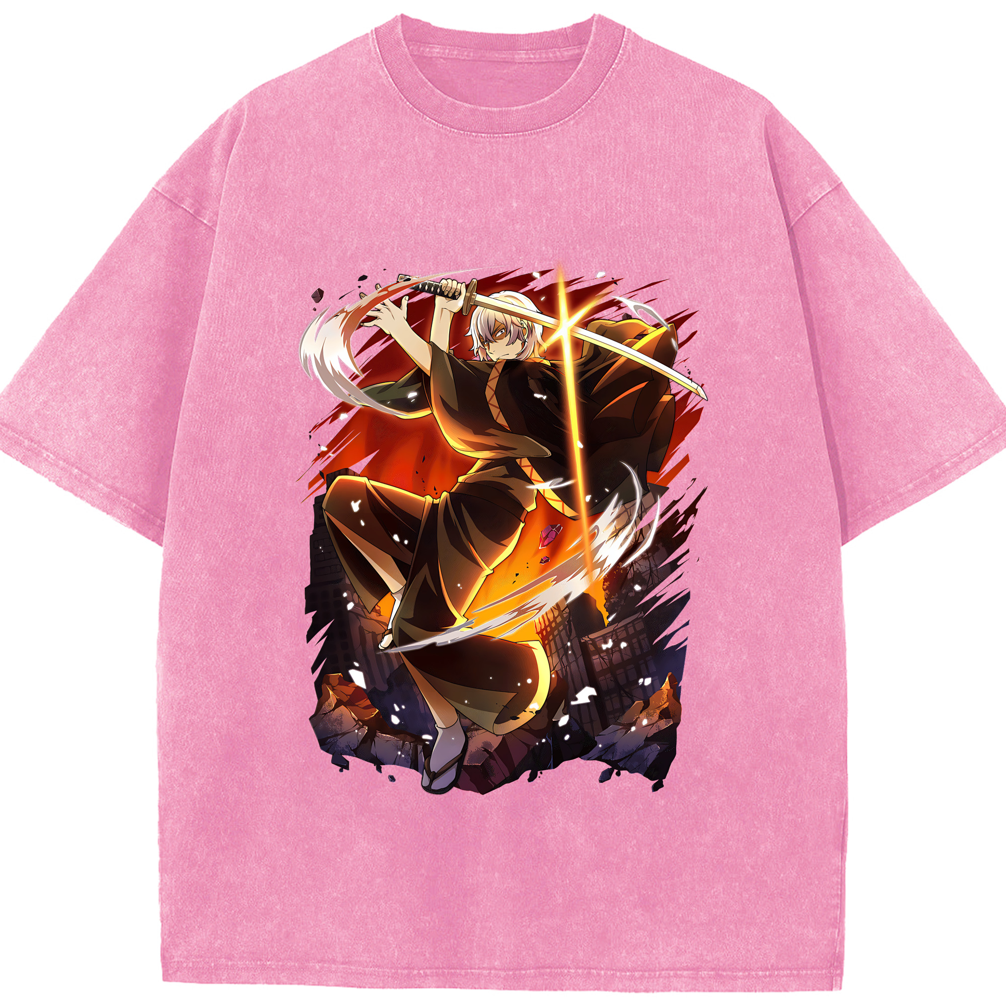 （画像用） 文豪ストレイドッグス Bungo Stray Dogs 綿100% ヴィンテージ風 半袖Tシャツ（フロントプリント）